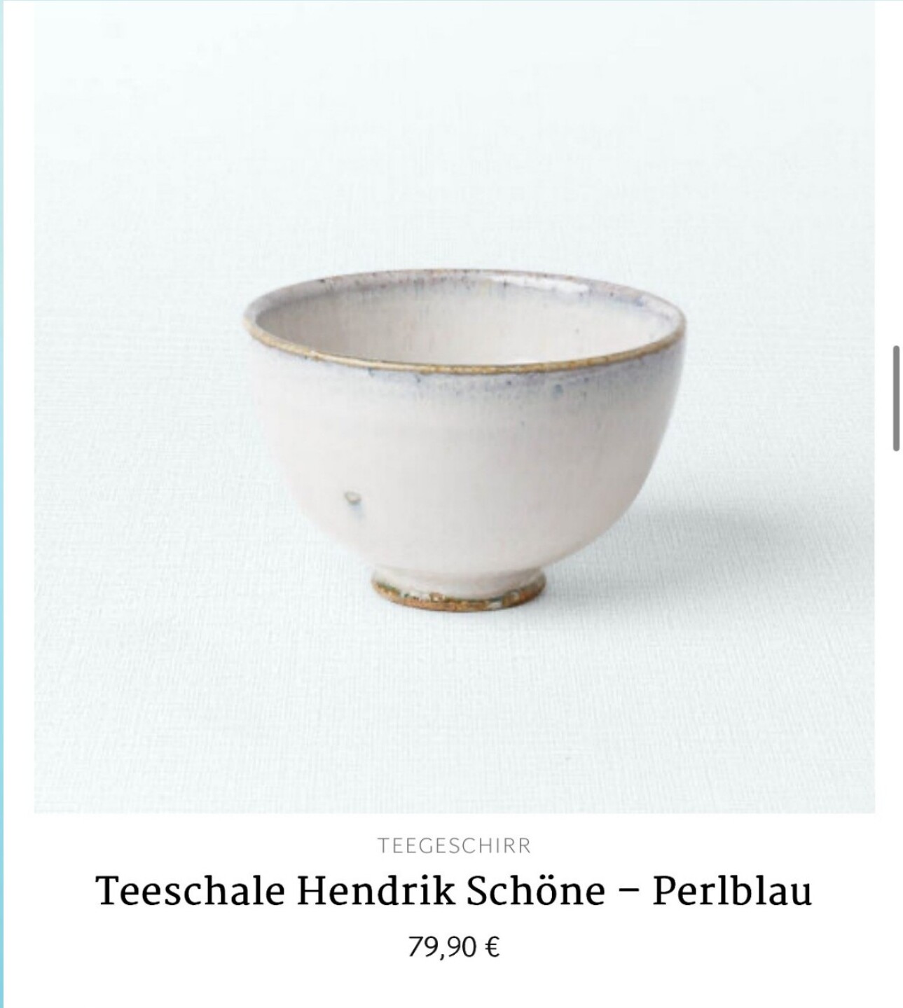 Teeschale · Perlblau
